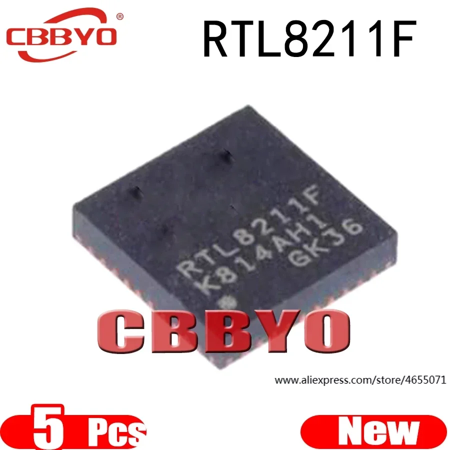 

(5 шт.) 100% новый RTL8211F RTL8211F-CG QFN-40 чипсет