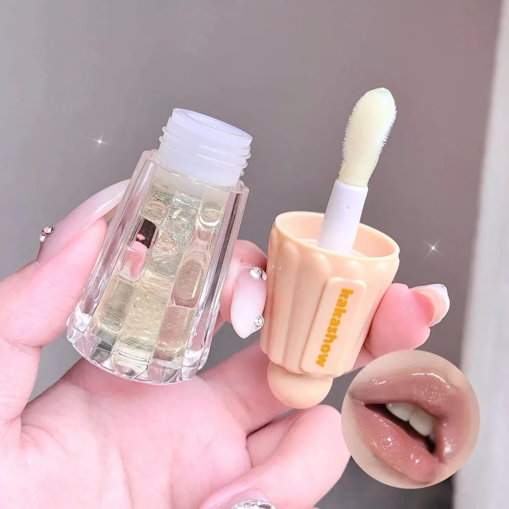 Olejek do ust powiększający objętość, nawilżający błyszczyk do ust o efekcie szkła, nieklejący się, nawilża, duży aplikator, tint do ust, powiększający usta, naturalny primer do pielęgnacji ust, podkład pod makijaż.