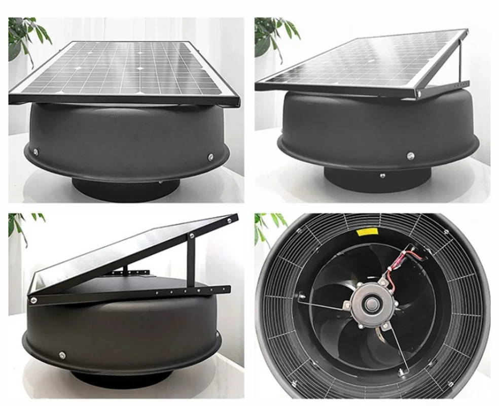 Factory Direct Sale High Quality Solar Attic Roof Ventilation Fan Industrial Circulator Exhaust Fan with 35W / 40W Solar Panel