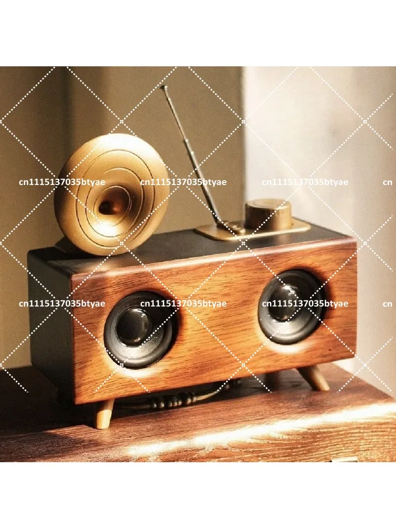 Retro Wireless Speaker with 3D Surround Sound, Portable Outdoor Radio, High Quality Stereo Subwoofer, Large Volume