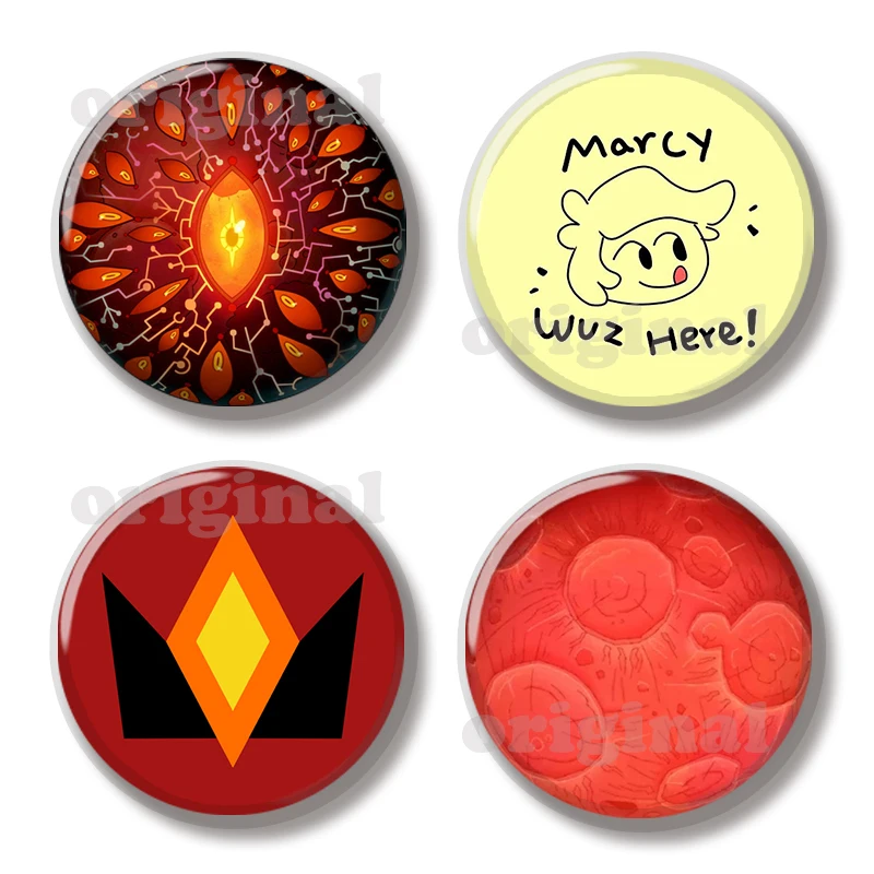 44MM Anime Marcy The Core Moon Mind Pin Soft Button Jewelry Creative Badge Cartoon Brooch Lapel Pin Bag Backpack Hat Decoration
