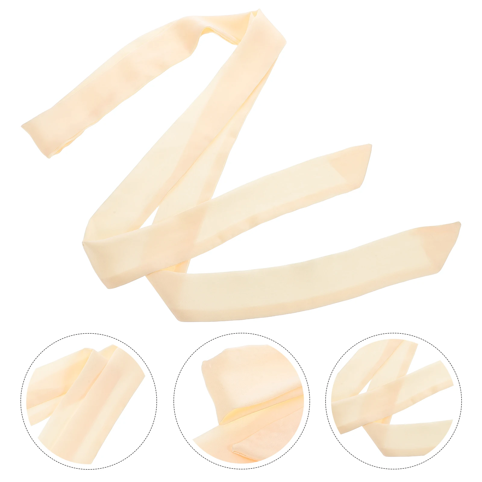 

Scarf Handbag Handle Wrap Hair Tie Beige Thin Long Lightweight Lady Polyester Versatile Elegant Fashionable Wrap Scarf