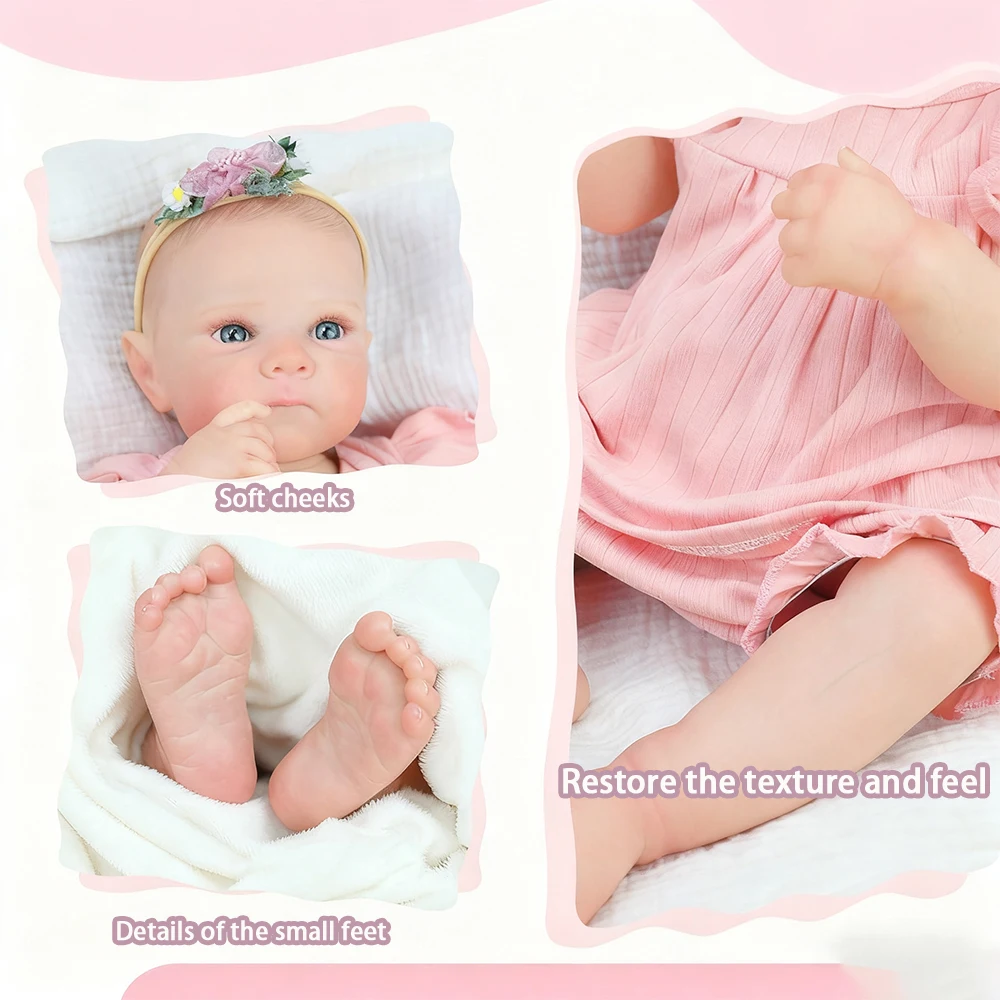 ตุ๊กตาเด็กทารกเกิดใหม่ เบตตี้ ขนาด 19 นิ้ว ทำจากซิลิโคนไวนิลเนื้อนุ่มเหมือนจริง ผมวาดด้วยมือ งานศิลปะ ของสะสม ของขวัญคริสต์มาส