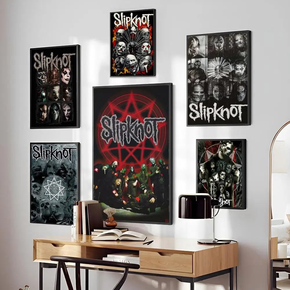 1PC Print Poster Paper Waterproof HD Sticker Heavy Metal Rock S-Slipknot Band Bedroom Entrance Home Living Room Bar Wall Decor