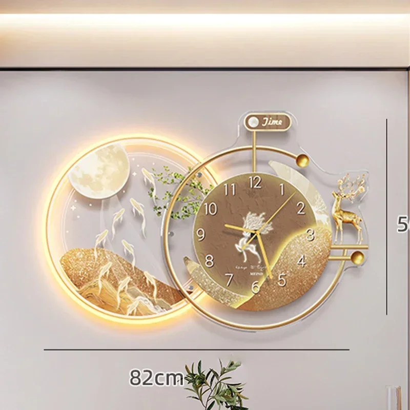 Bedrooms Chinese Style Wall Clocks Minimalist Restaurant Design Cute Interior Clock Wall Alarm Orologio Da Parete Home Decor