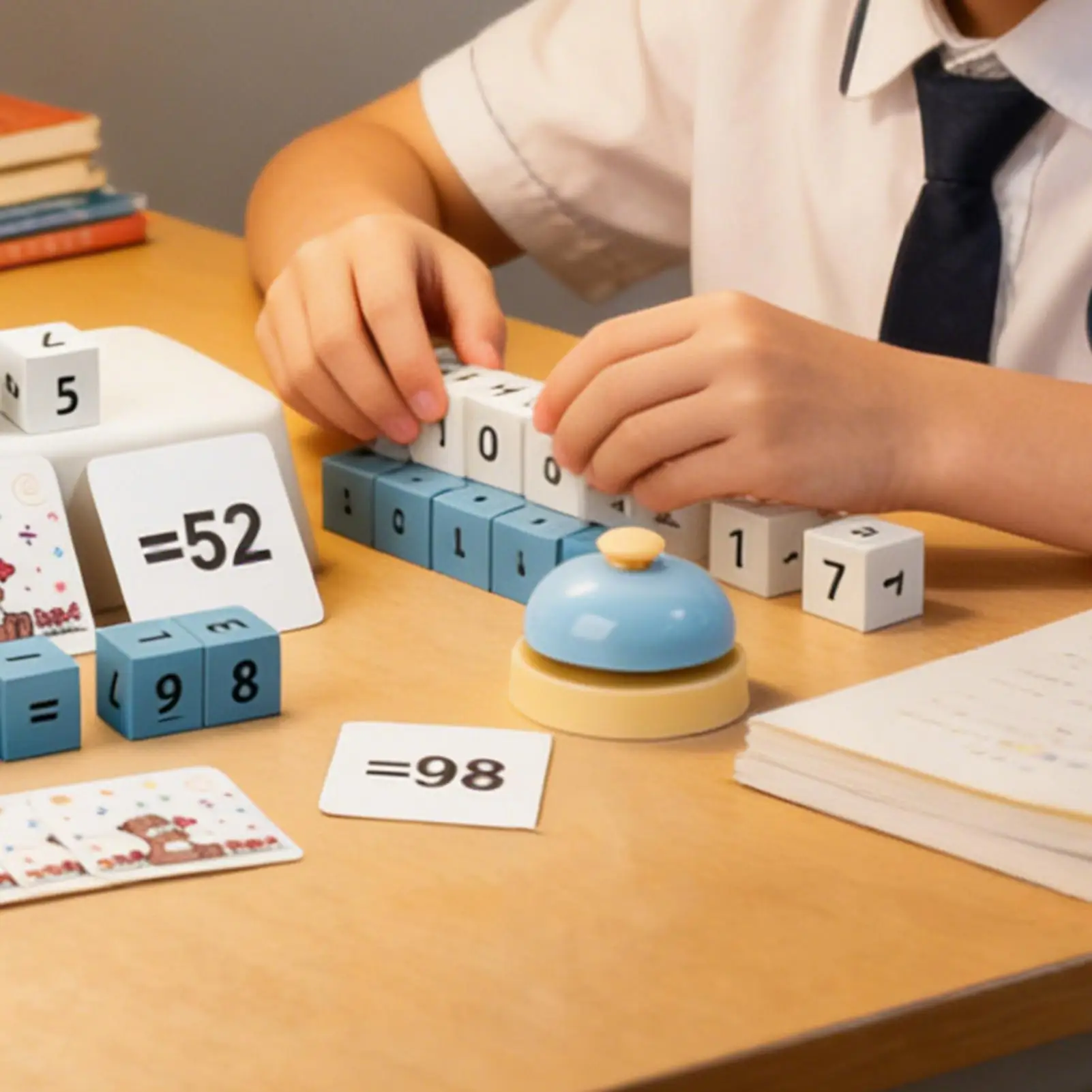 Giocattoli con numeri Conteggio giocattoli educativi Manipolatori matematici Blocchi Set per bambini Ragazzi Viaggi a casa Aula Scuola in età prescolare