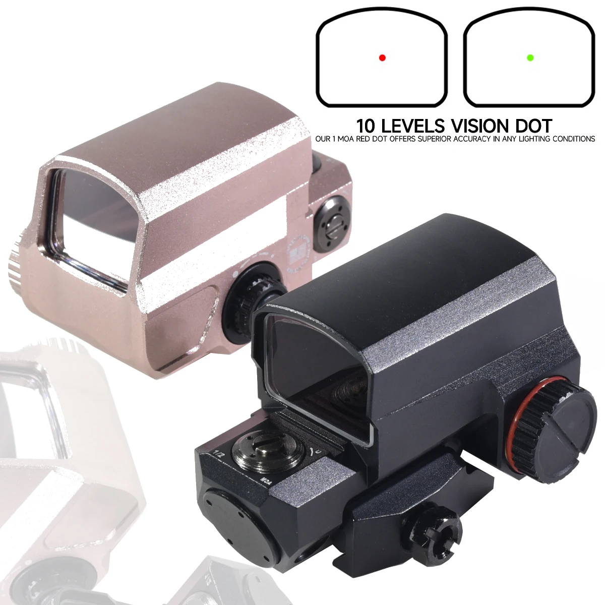 

LCO Tactical Holographic Fully Enclosed Projected Sight Red Green Dot Scope Fit All 20mm Mount Hunting Collimator Scope