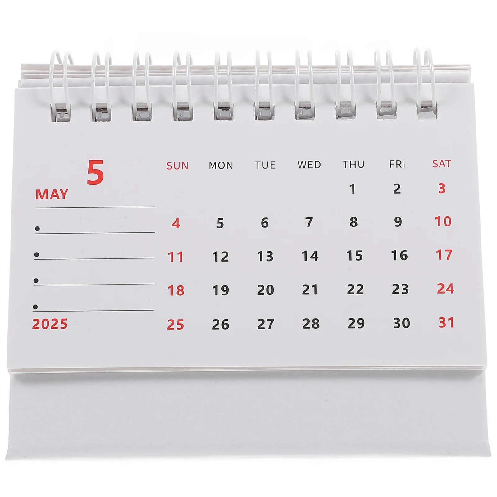 ปฏิทิน 2025 โต๊ะหมายเหตุ Perpetual Daily Use Office Standing Supplies สีขาวเด็กเล็กรายเดือน