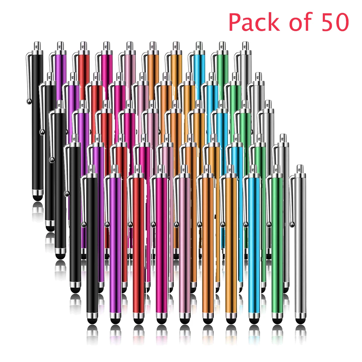 

Набор из 50 стилусов для сенсорного экрана, универсальный емкостный металлический стилус для сенсорного экрана для смартфона, планшета, мобильного телефона