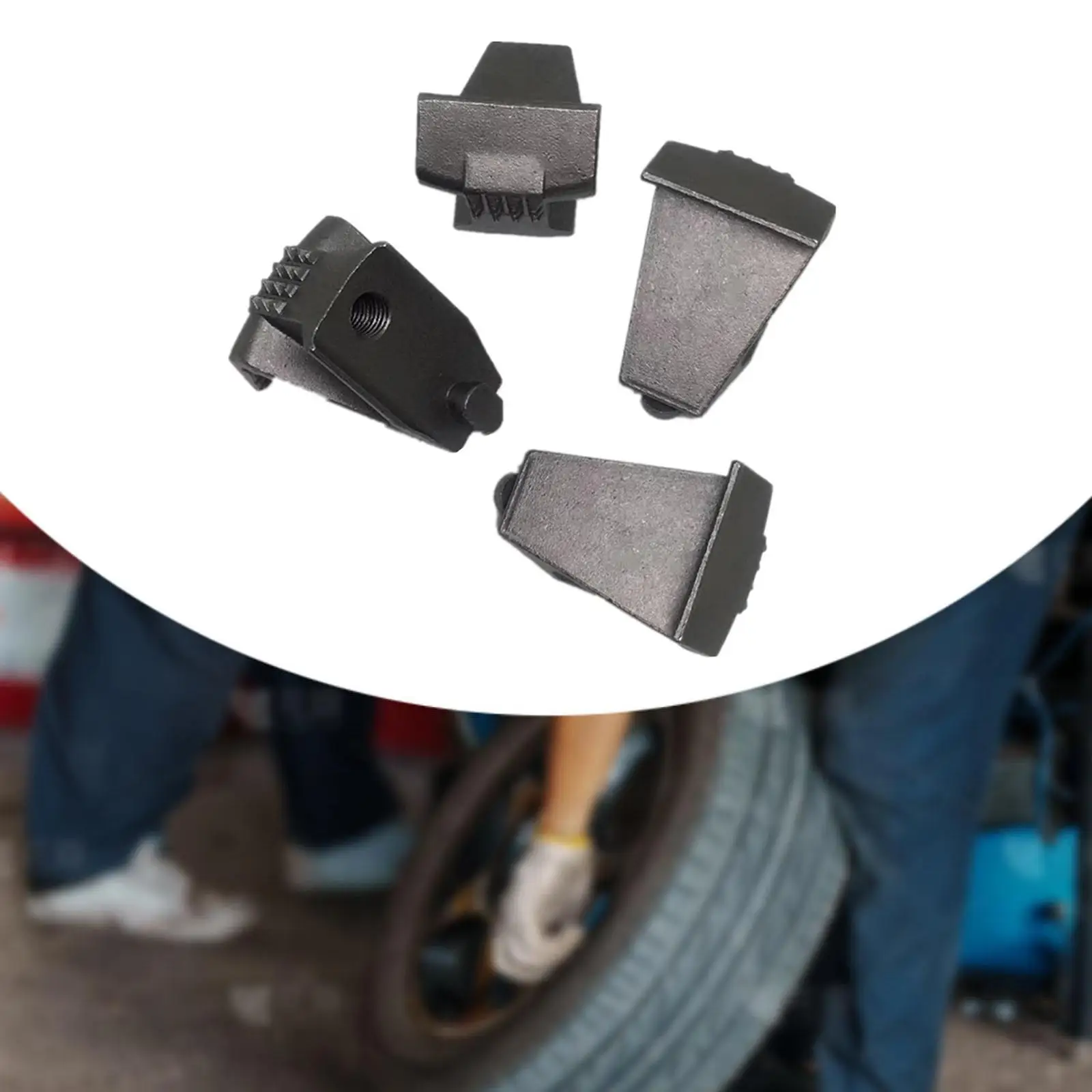 4-teilige Reifenmontiermaschine mit Klemmbackenabdeckungen, tragbarer professioneller Radschutz