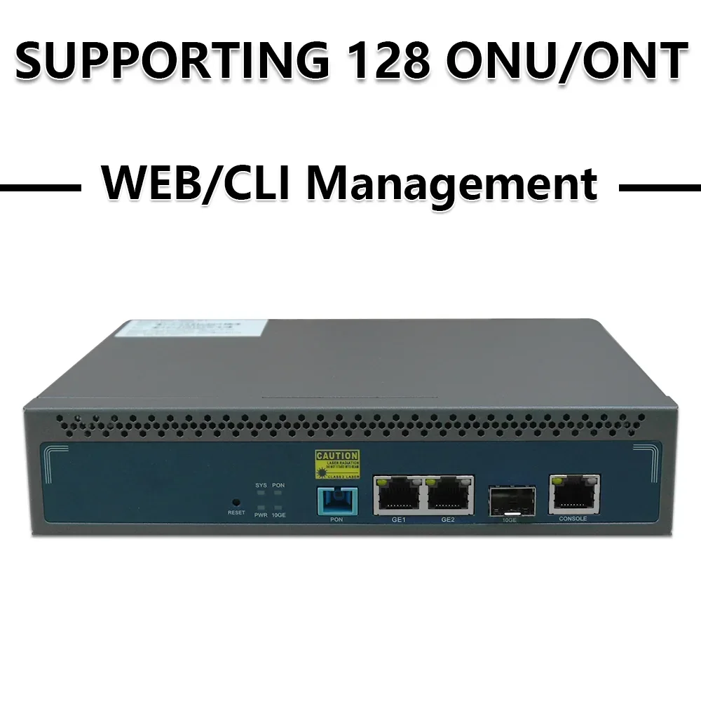 NETONE GPON OLT 1PON 128 ONU 10G Uplink C+ GBIC MINI GPON OLT 1 Port SFP 100-240V AC 12V DC Power  VSOL OLT