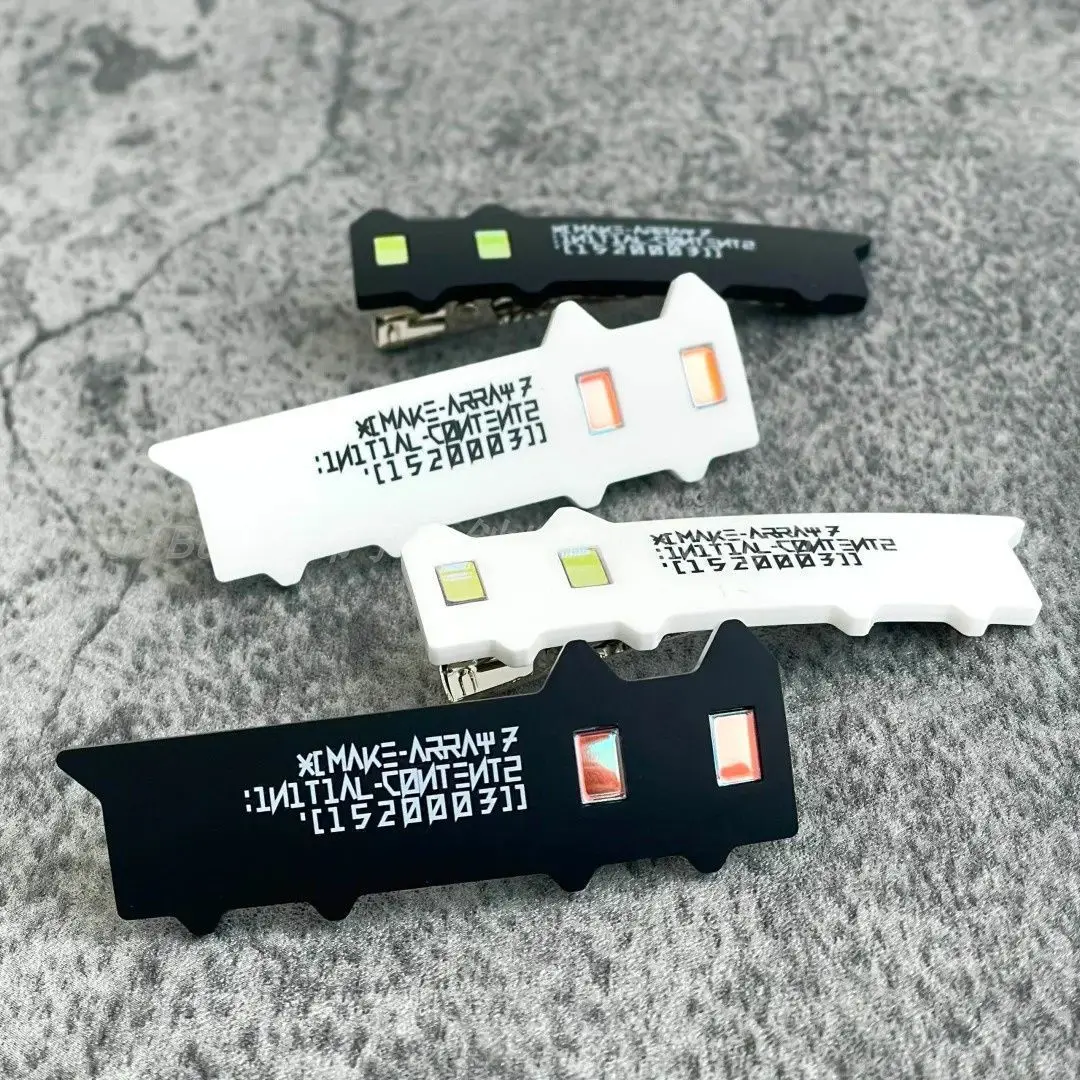 Clip de pelo de gato blanco y negro japonés nuevo, Clip de flequillo acrílico Simple de alta gama, Clip de pico de pato, accesorios para el cabello