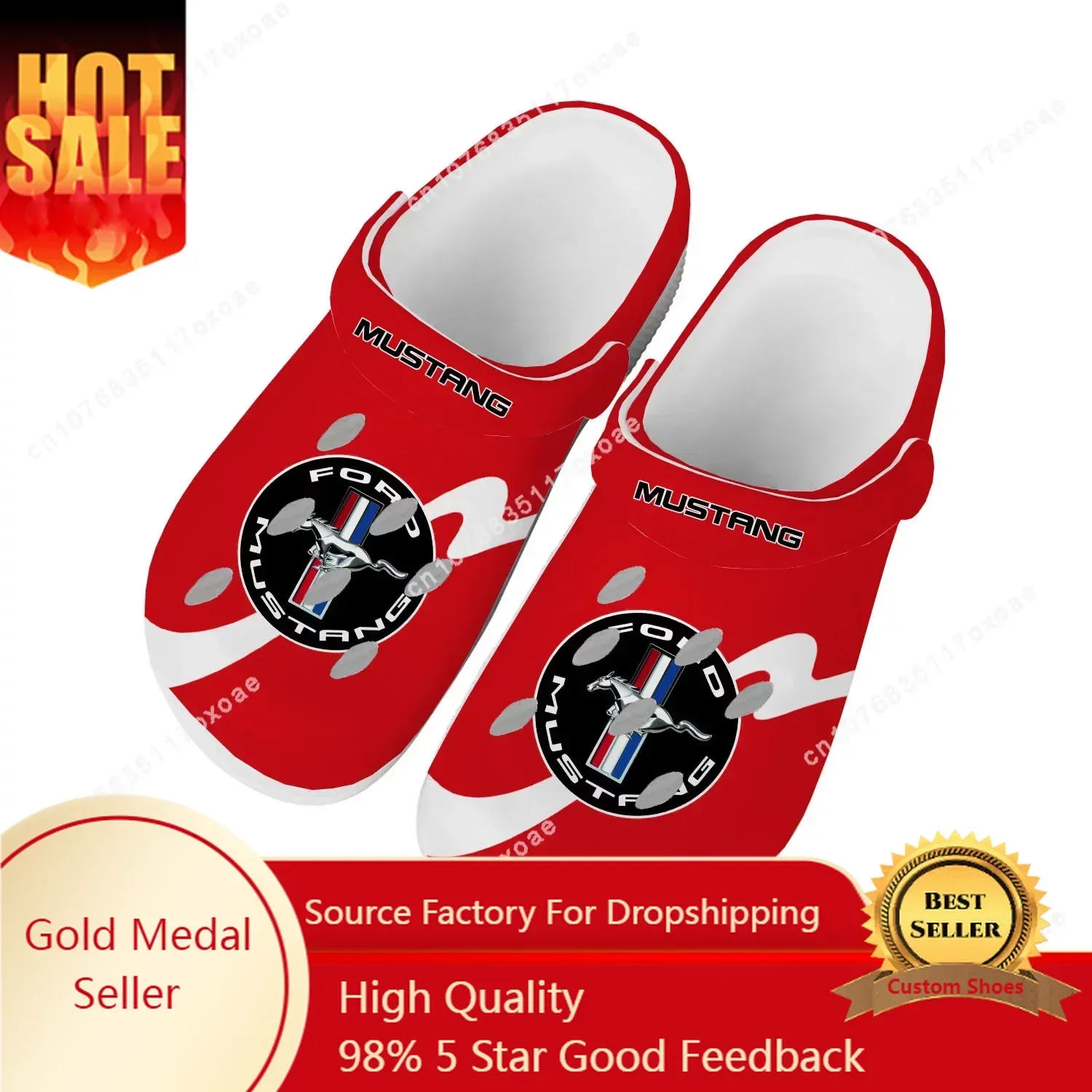 

M-Mustang Shoes Home Clog Mens Women Youth Boy Girl Sandals Shoes Garden Custom Made Breathable Shoe Beach Hole Slippers