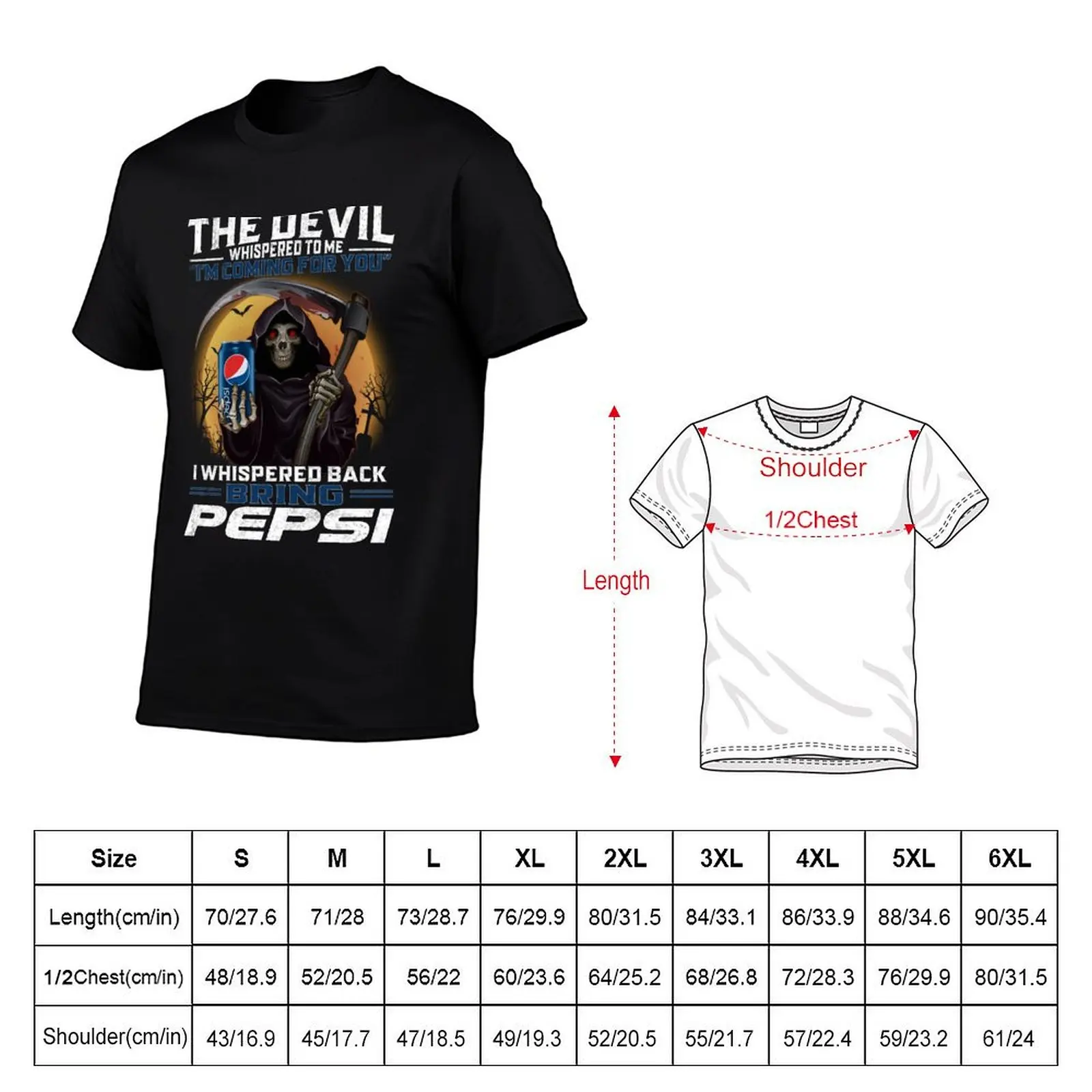 PEPSI T-Shirt Classic Basic Casual T-Shirt