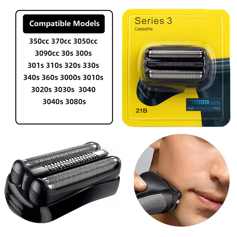 For Braun Series 3 21B Electric Shaver Head Accessories Knife Membrane 301S 310S 320S 340S 360S 3040S 3010s 3050 350CC