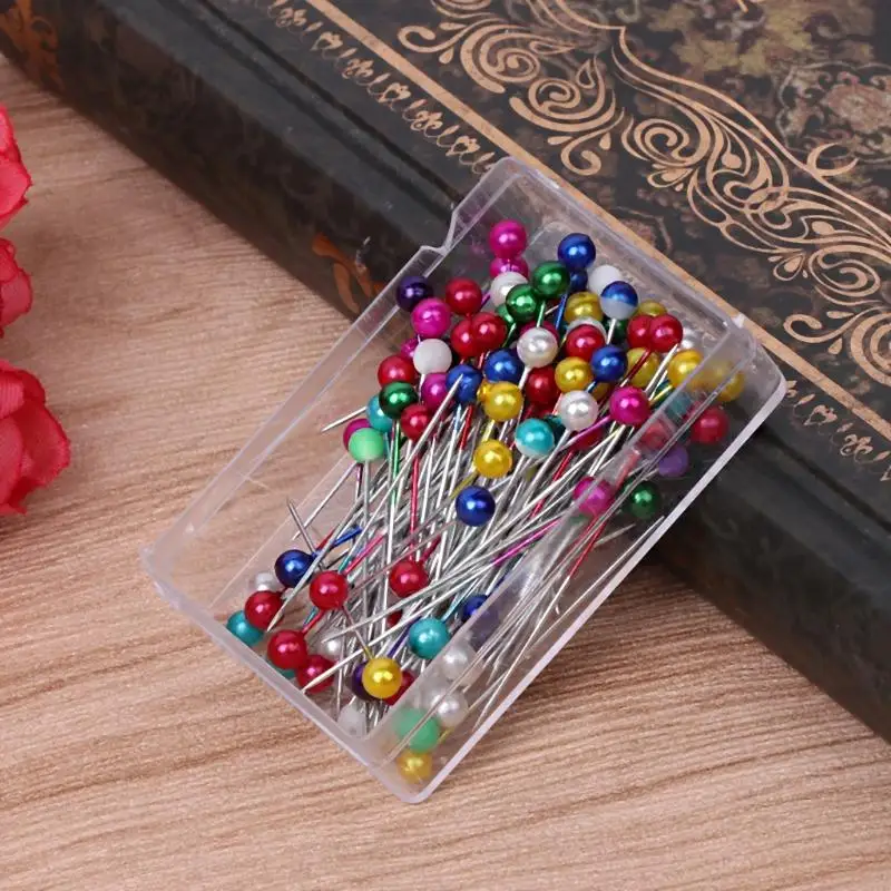 K3KD موقع دبابيس 100pcs/مجموعة مع رؤوس ملونة دبابيس مستقيمة أداة تحديد خريطة السفر