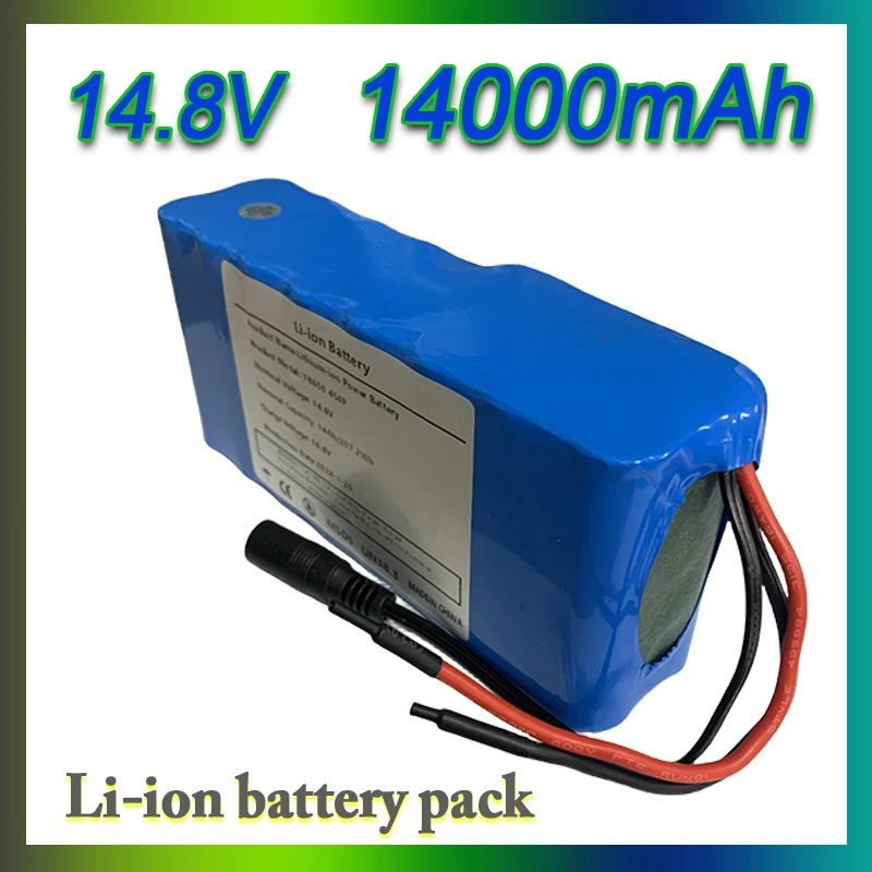 14.8V 14Ah 18650 Li-iom Battery Pack Night Fishing Lamp Heater Miner's Lamp Amplifier Battery With BMS+16.8V 2A Charger