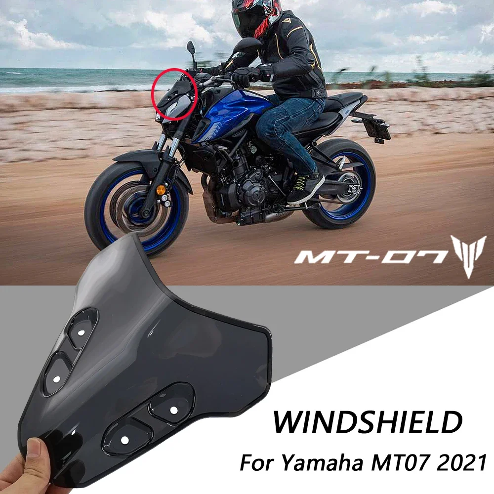 

NEW 2021 Motorcycle Accessories Front Screen Sports WindScreen Windshield Deflector For YAMAHA MT07 MT-07 MT 07 mt07