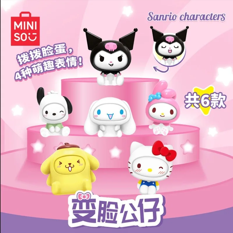 

MINISO Hello Kitty Blind Box Toy Sanrio Family Change Series Desktop Decor Gift for Girls