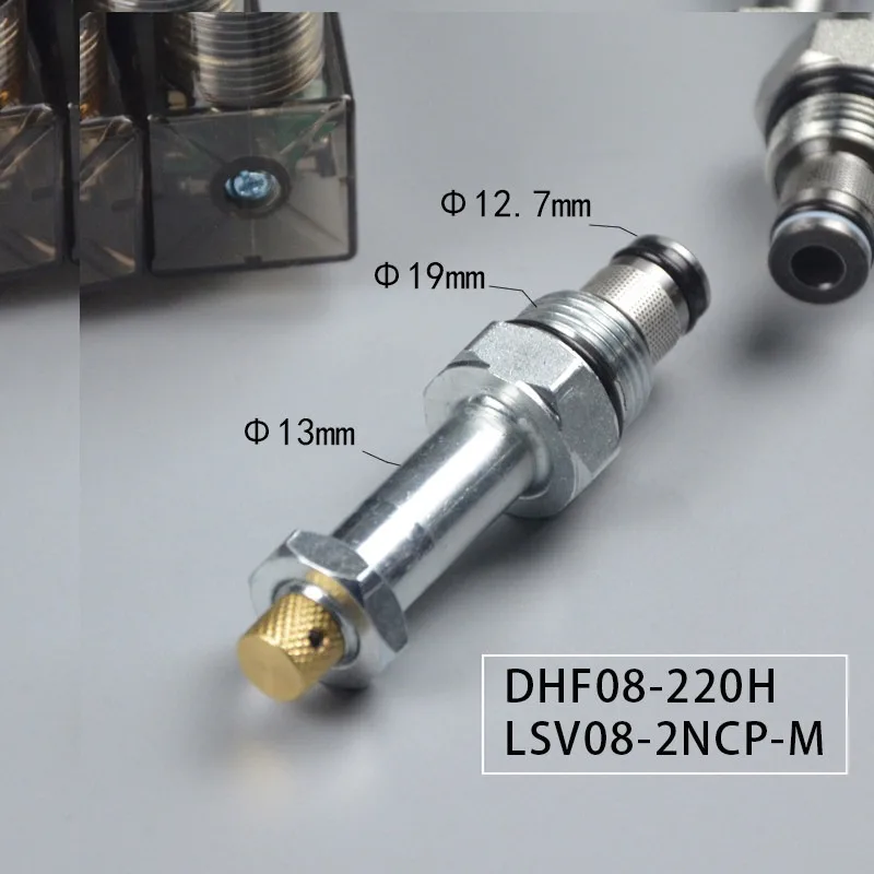 Hydraulic Threaded Cartridge Solenoid Valve Pressure Relief Two Positions Two Normally Closed DHF08-220H (LSV08-2NCPM