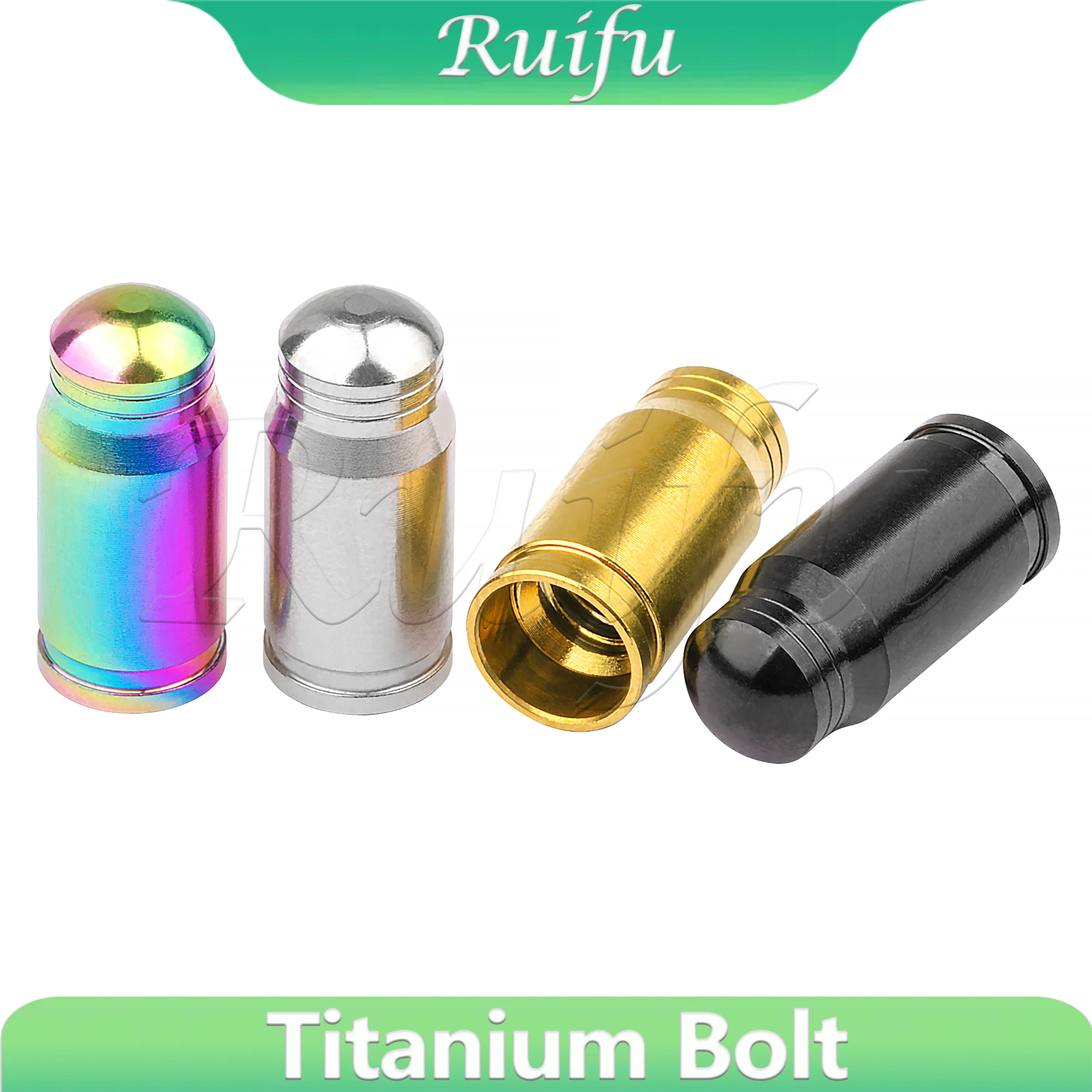 

Ruifu Titanium Alloy Valve Cap Titanium Bike Presta Valve Cap for Bicycle Tire Dust Proof Tire Cover Presta Valve Cap