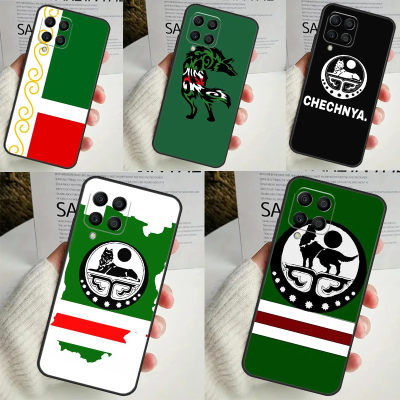 Chechnya Flag Chechen Wolf For Samsung Galaxy M15 M55 M13 M33 M53 M21 M31 M51 M30s M20 M14 M34 M54 M12 M32 M52 Case