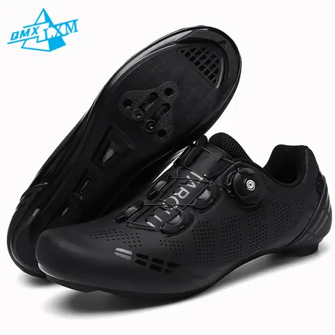 LiXingMing 사이클링 신발 도로 자전거 남자 레이싱 콘테스트 자동 잠금 속도 자전거 스니커즈 여성 Spd Cleats 사이클링 신발