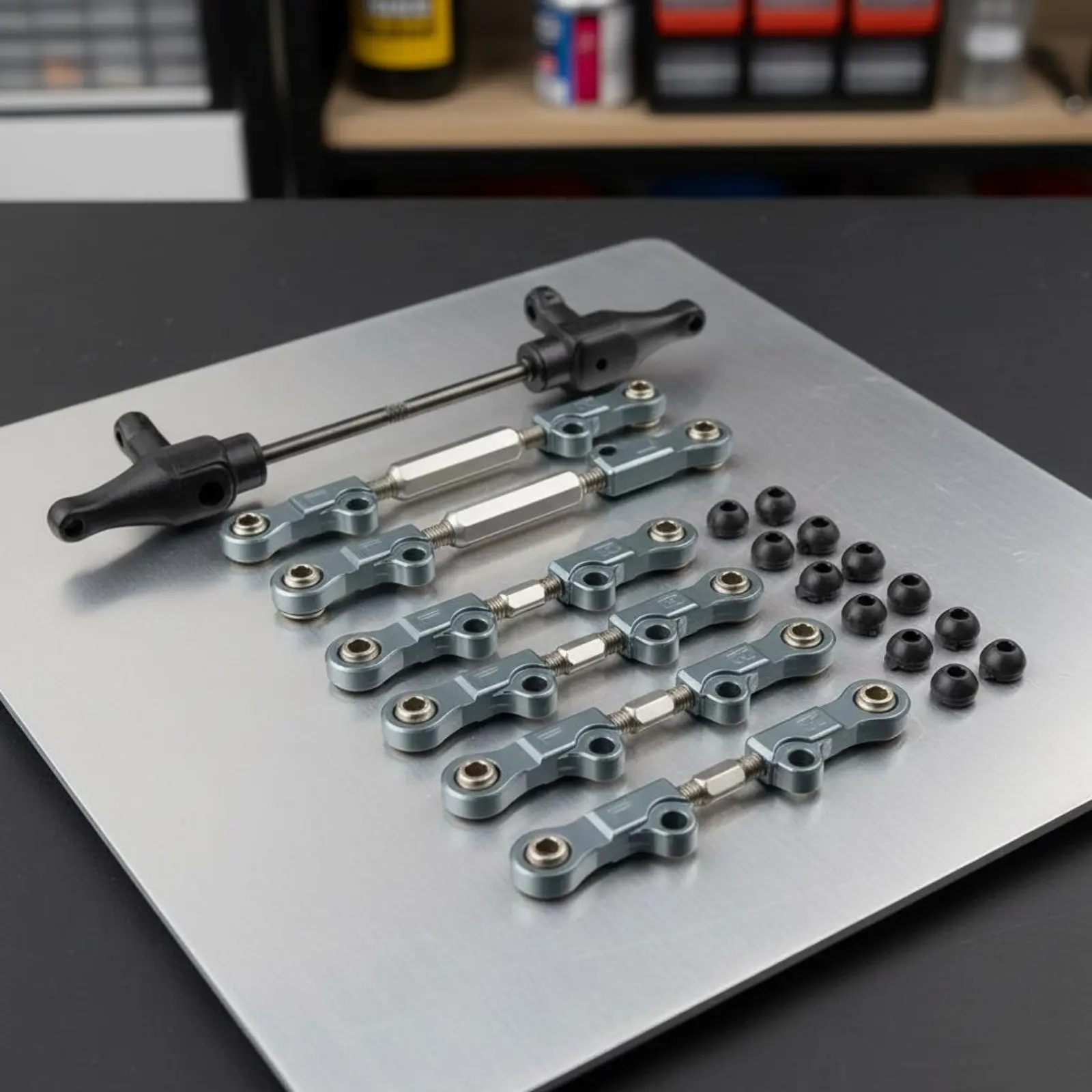 

Комплект из 6 анодированных металлических тяг для радиоуправляемых моделей 1/12 масштаба, точное изготовление для трюковых заездов