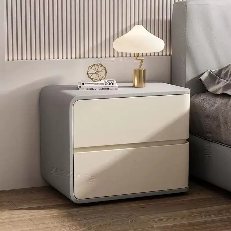 Cream Wind Solid Wood Bedside Table Modern Simple Small Bedside Locker High-end Simple Cabinet Night Stands for Bedroom