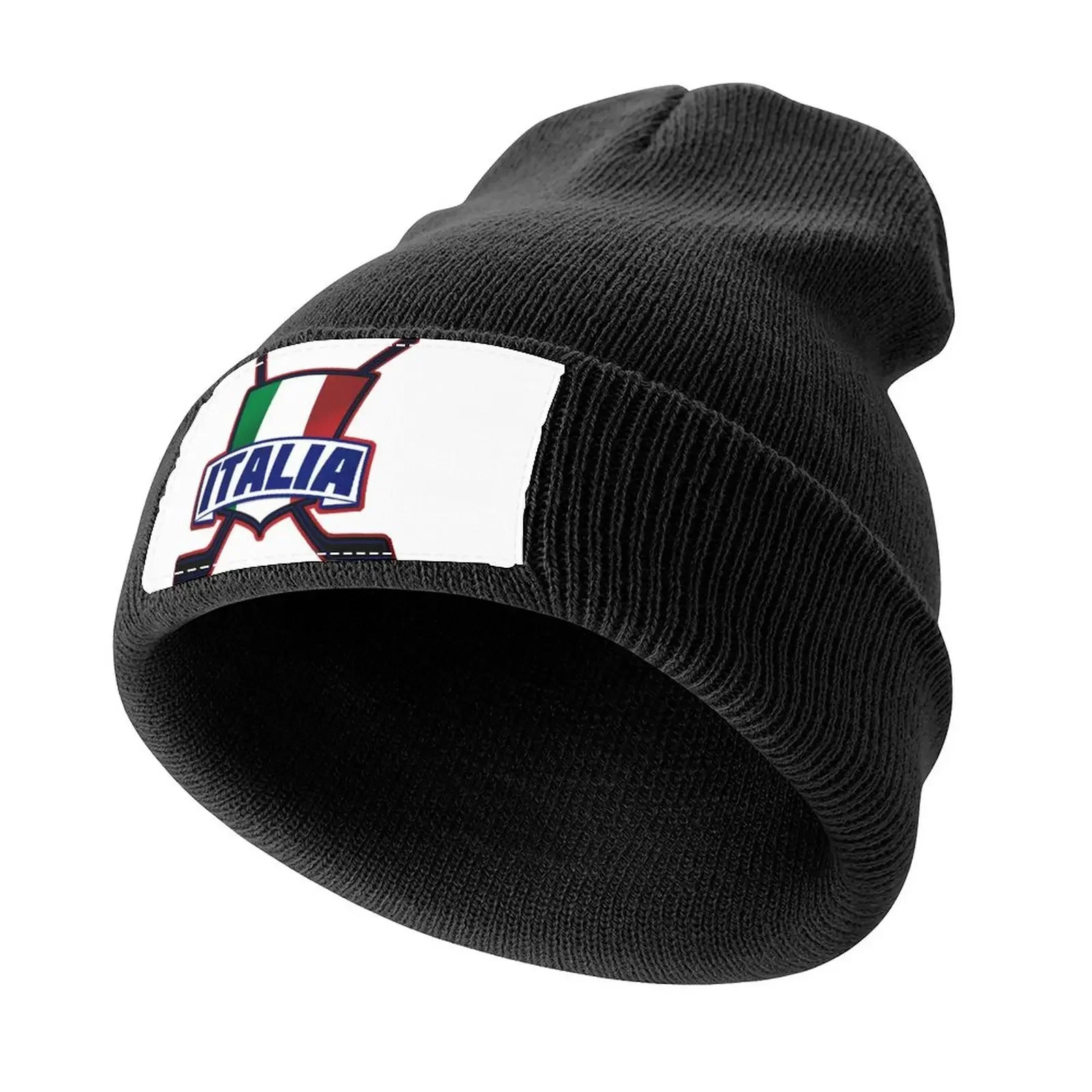 Italian Hockey Logo Flag, Hockey Su Ghiaccio Knitted Cap Sports Cap Designer Hat Women's Beach Outlet 2025 Men's