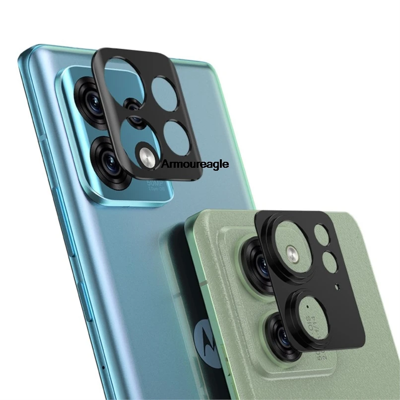 Black Aluminum Alloy Camera Lens Screen Protector for Motorola Moto Edge 40 Pro Metal Camera Cover On for Edge40 40Pro Back Ring