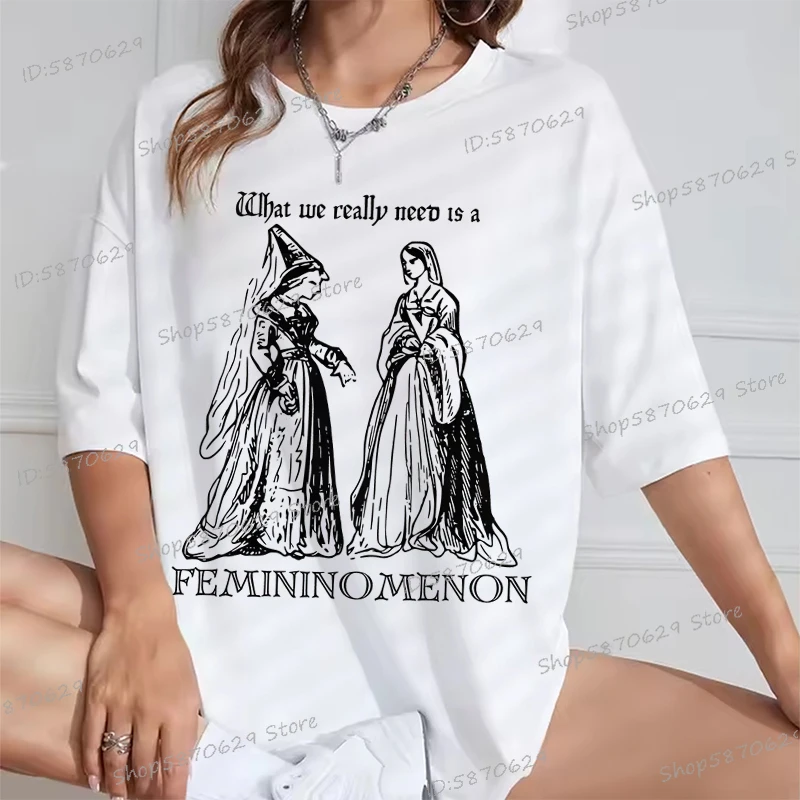 Women's Short Sleeve Fashion Singer Chappell Roan Print Tops Tees Vintage Renaissance Femininomenon Graphic Casual Cotton Tshirt