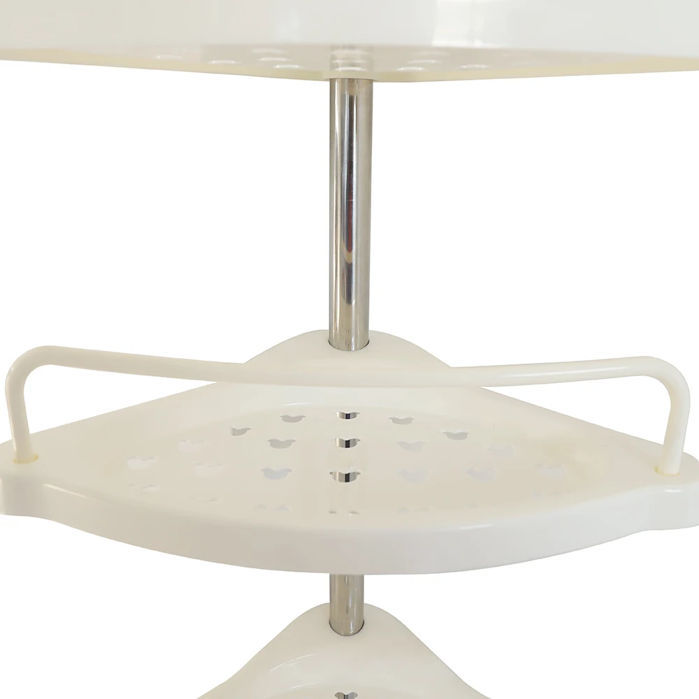 4 Tier Corner Pole Shower Caddy Shelf Kitchen Bathroom Towel Soap Storage Rack