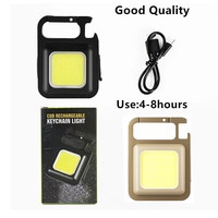 1-5PCS Mini LED 1800LM Flashlight Keychain Multifunctional Portable COB Camping Lamps USB Charging Work Lights Fishing Lanterna