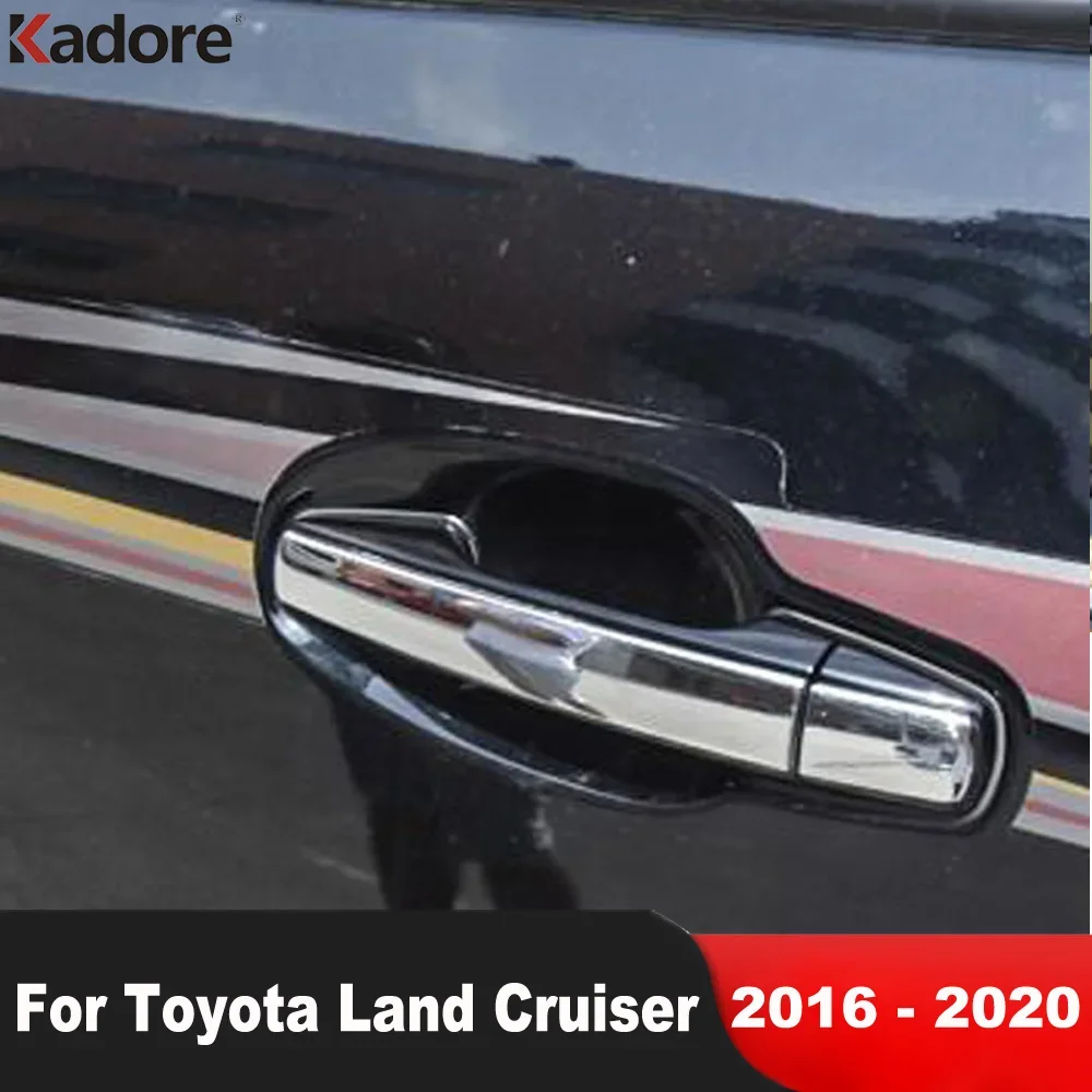 For Toyota Land Cruiser LC200 FJ200 Second Facelift 2016 2017 2018 2019 2020 Chrome Car Door Handle Cover Trim Accessories