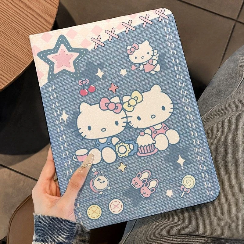 

Чехол для iPad Hello Kitty с отсеком для стилуса, ударопрочный, для iPad 2026 Air8, Air7, 13/11 дюймов, 11-го, 10-го поколений, 10.9 дюймов, 9-го поколения, Mini7, 6, 5-го поколения, 9.7 дюймов