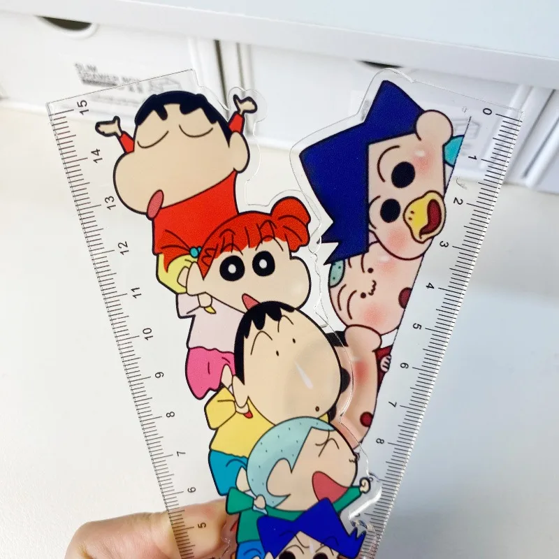 

New Crayon Shinchan Personality Cartoon Cute Ruler Nohara Shinnosuke Kazama Toru Boochan Creative Animation Peripheral Meters