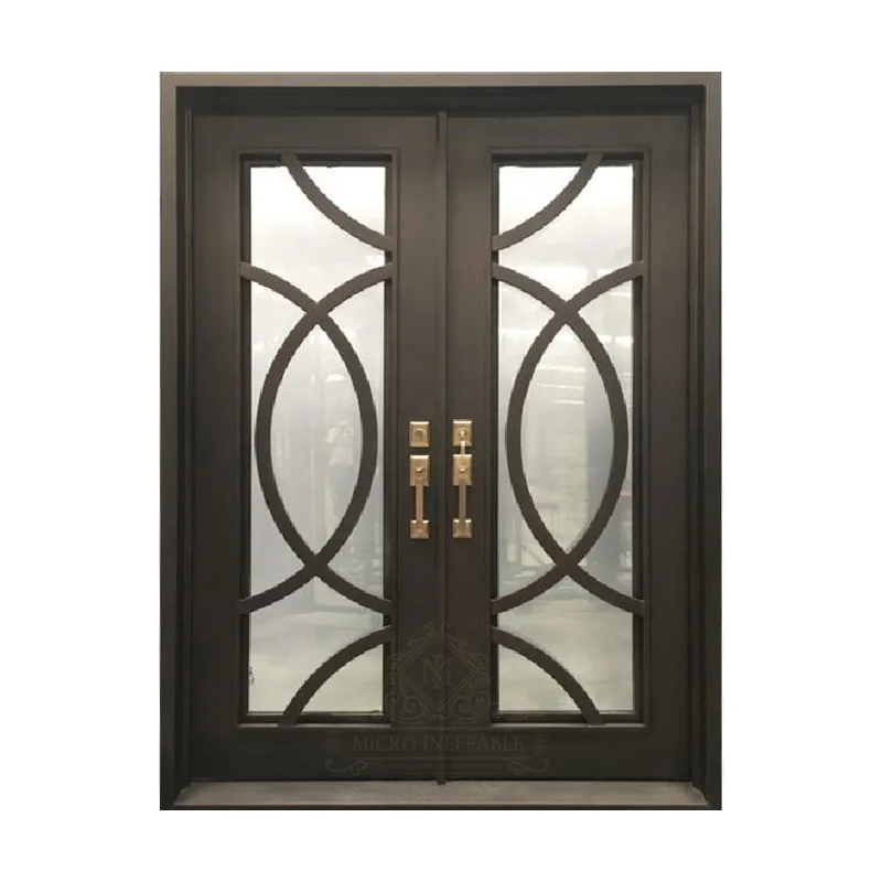 

Hot Sale Wrought Iron Security Door with Insect Screen Foshan Delivery