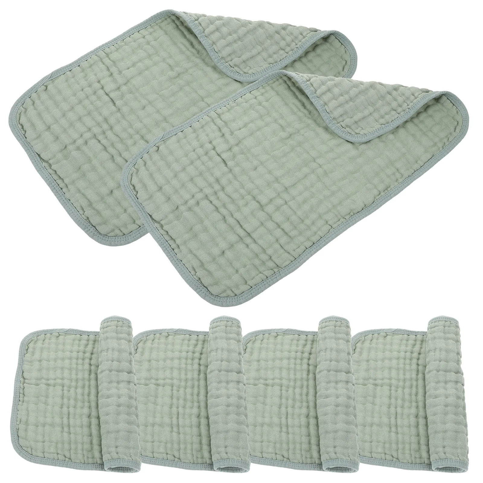 

6Pcs Baby Washcloths Cotton Muslin Towels Soft Burp Cloths for Newborn Drool Face Cleaning Quick Dry Reusable Fabric