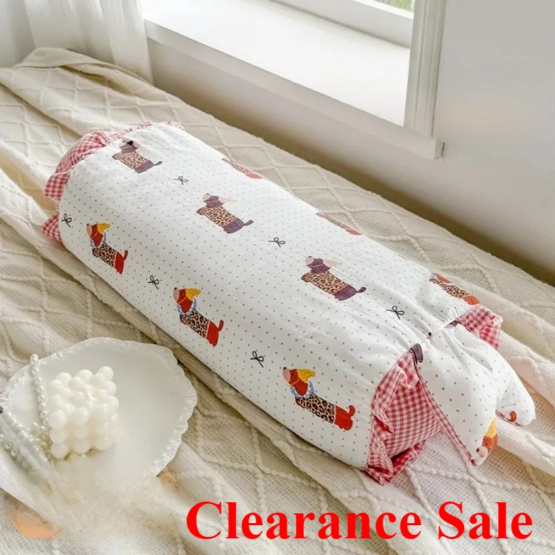 2025 New Hot Sale Print Candy Bunny Buckwheat Pillow 50x17x10cm One Pillow Cylindrical Cartoon Cute