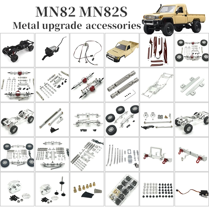 

MN82, MN82S, LC79 Металлическая рама шасси автомобиля 1/12 Обновление металлических деталей Аксессуары Запчасти для радиоуправляемых автомобилей для взрослых Модель MN и другие аксессуары