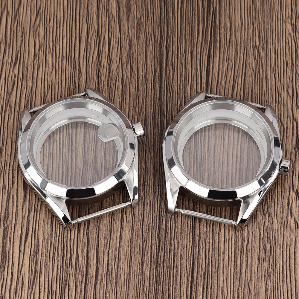 Boîtiers de montre à bords biseautés de 39 mm, boîtier étanche NH35 poli pour mouvements Seiko NH35, NH36, NH34, NH38, 4R, cadran de 31 mm, accessoires pour montres.