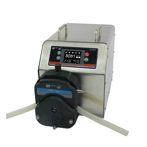 Lead Fluid Industrial Peristaltic Pump WG600F with YZ35 10ml/min to 13L/min large flow rate