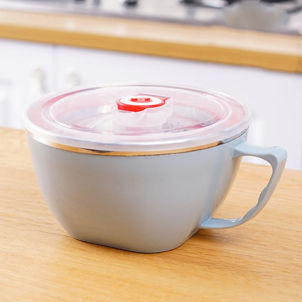 وعاء أطفال من الفولاذ المقاوم للصدأ مع غطاء حاوية حساء خارجية بلاستيكية من الدرجة الغذائية لتغذية الطفل أدوات مائدة خالية من مادة Bpa #1