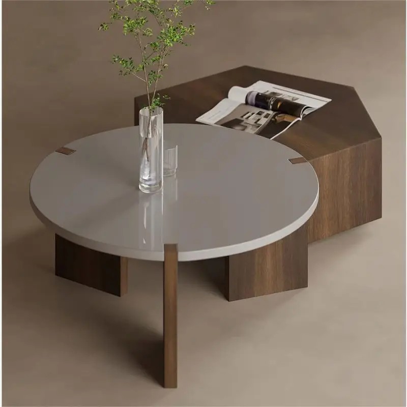 

Интерактивный водонепроницаемый журнальный столик из мрамора с подъемной столешницей, приставной столик из натурального дерева с деревянными ножками