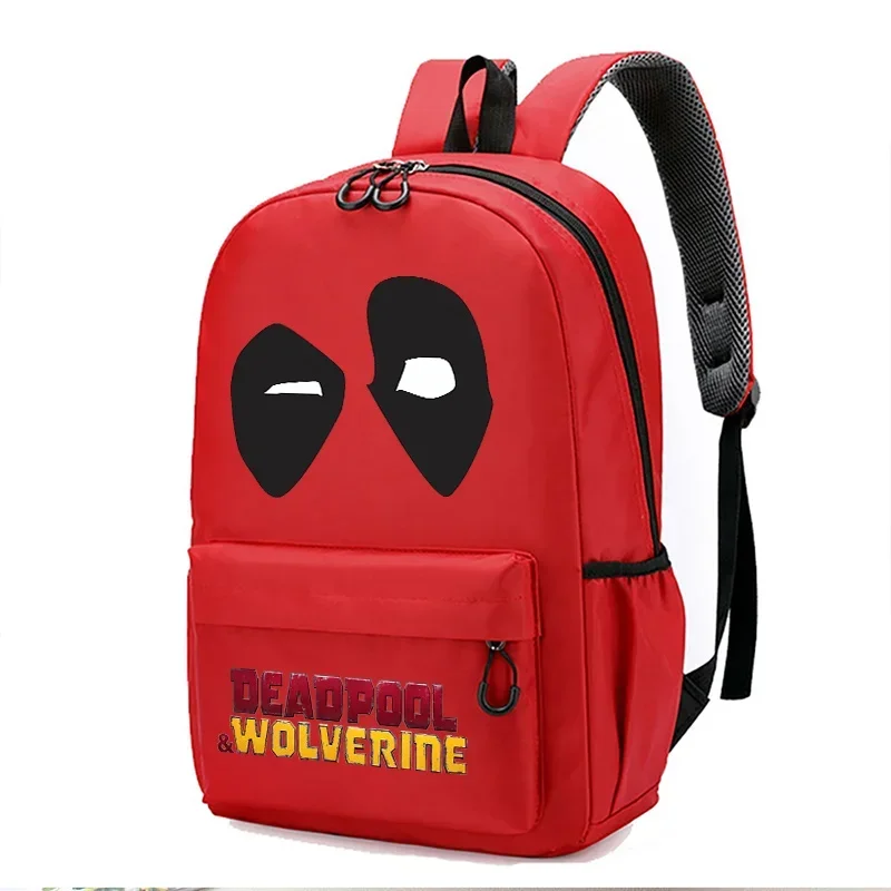 Deadpool Wolverine Backpack for Boys Cool Schoolbag Marvels Primary High Bagpack Large Capacity Zipper Casual Children Backpacks