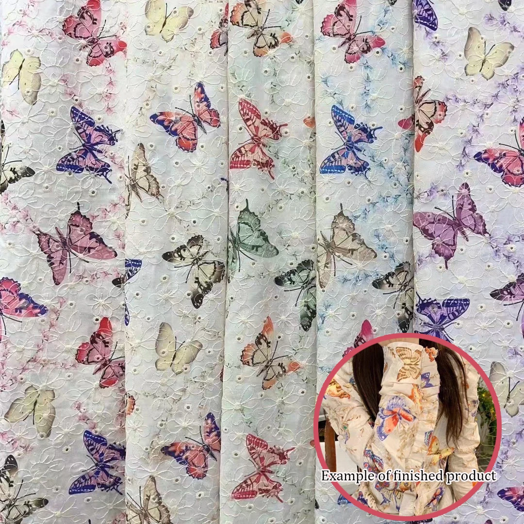 

5 ярдов, 140 см изысканная хлопчатобумажная ткань с принтом, украшение для платья ручной работы, материал для одежды, швейные аксессуары