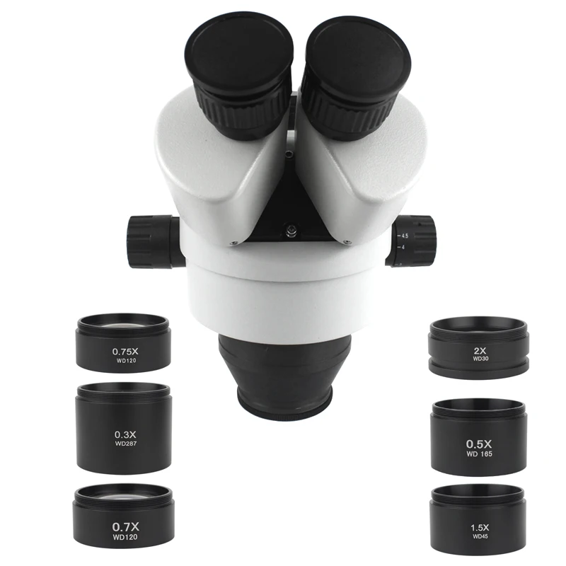 

WD165 0.5X 0.7X 0.75X 1.5X 2.0X Auxiliary Objective Lens Thread 48mm Barlow Glass Lens For Stereo trinocular Microscope