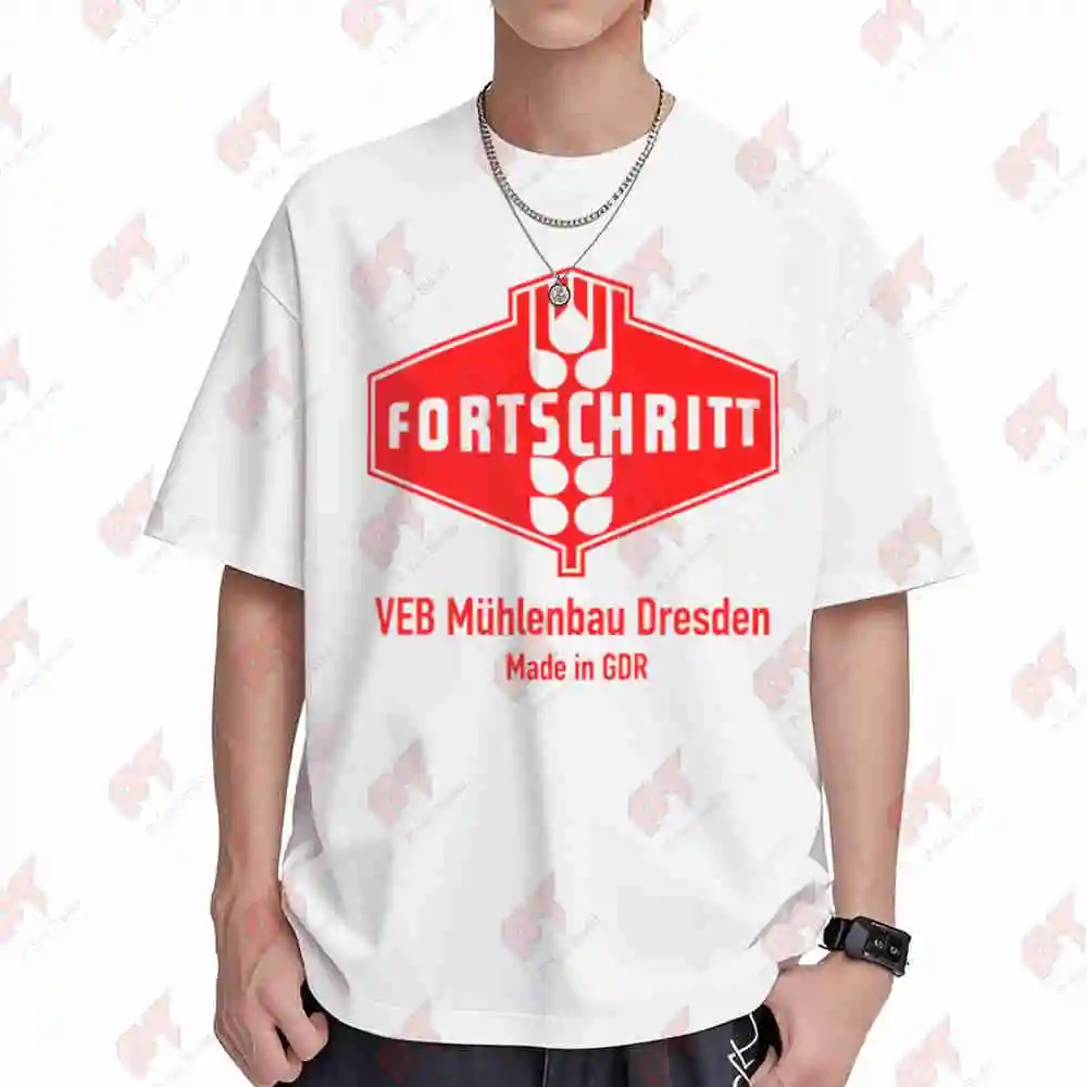 Fortschritt 666 Vintage East German Tractor DDR Harvester Short Sleeve Tee 100% Cotton T-Shirt