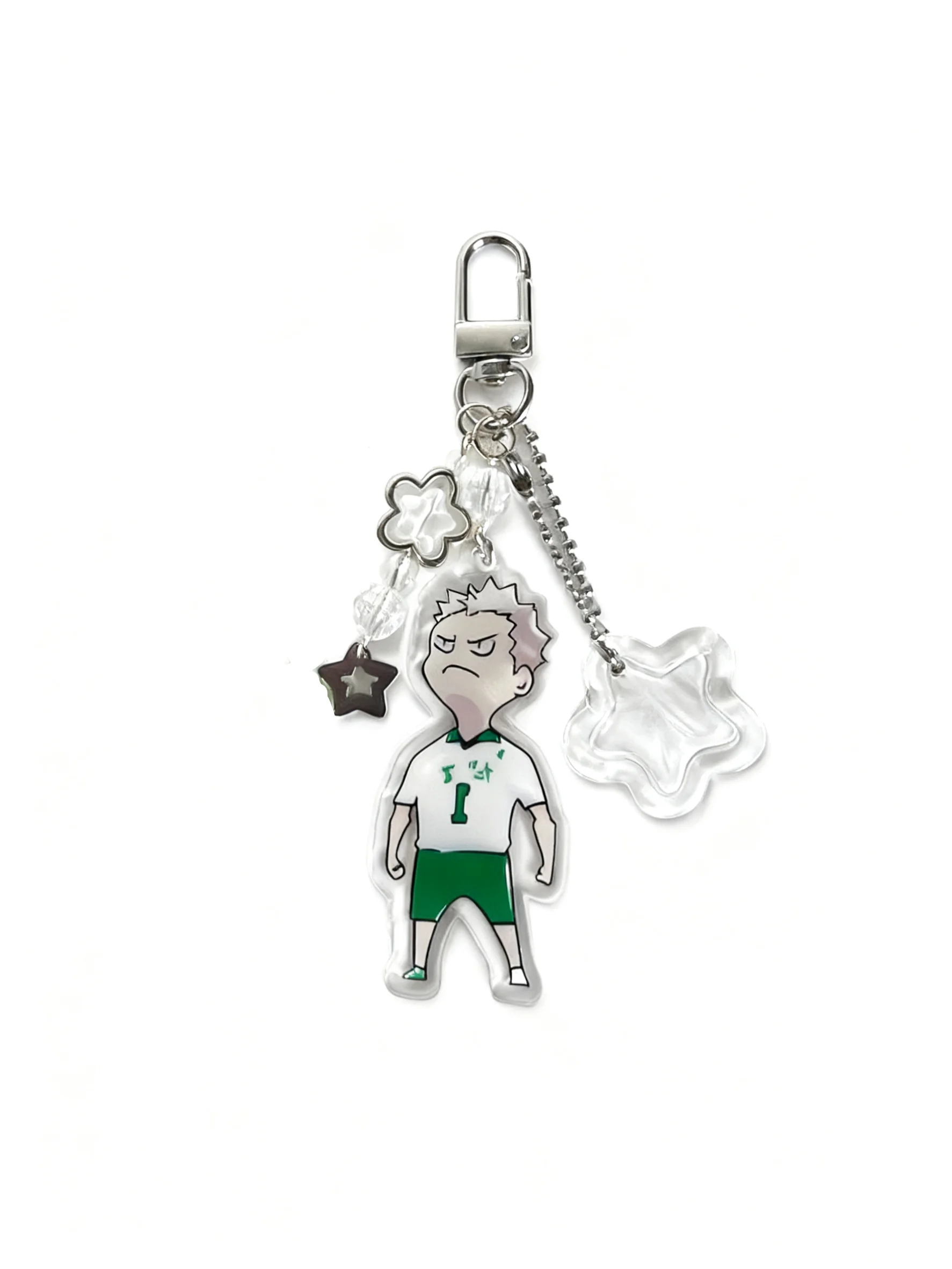 سحر الخرز اليدوية الاكريليك Haikyuu سلاسل المفاتيح Y2K #3